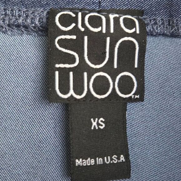 Ciara Sun Woo high waisted stretchy blue jean colored cropped pants xs - Picture 3 of 10
